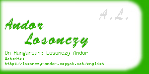 andor losonczy business card